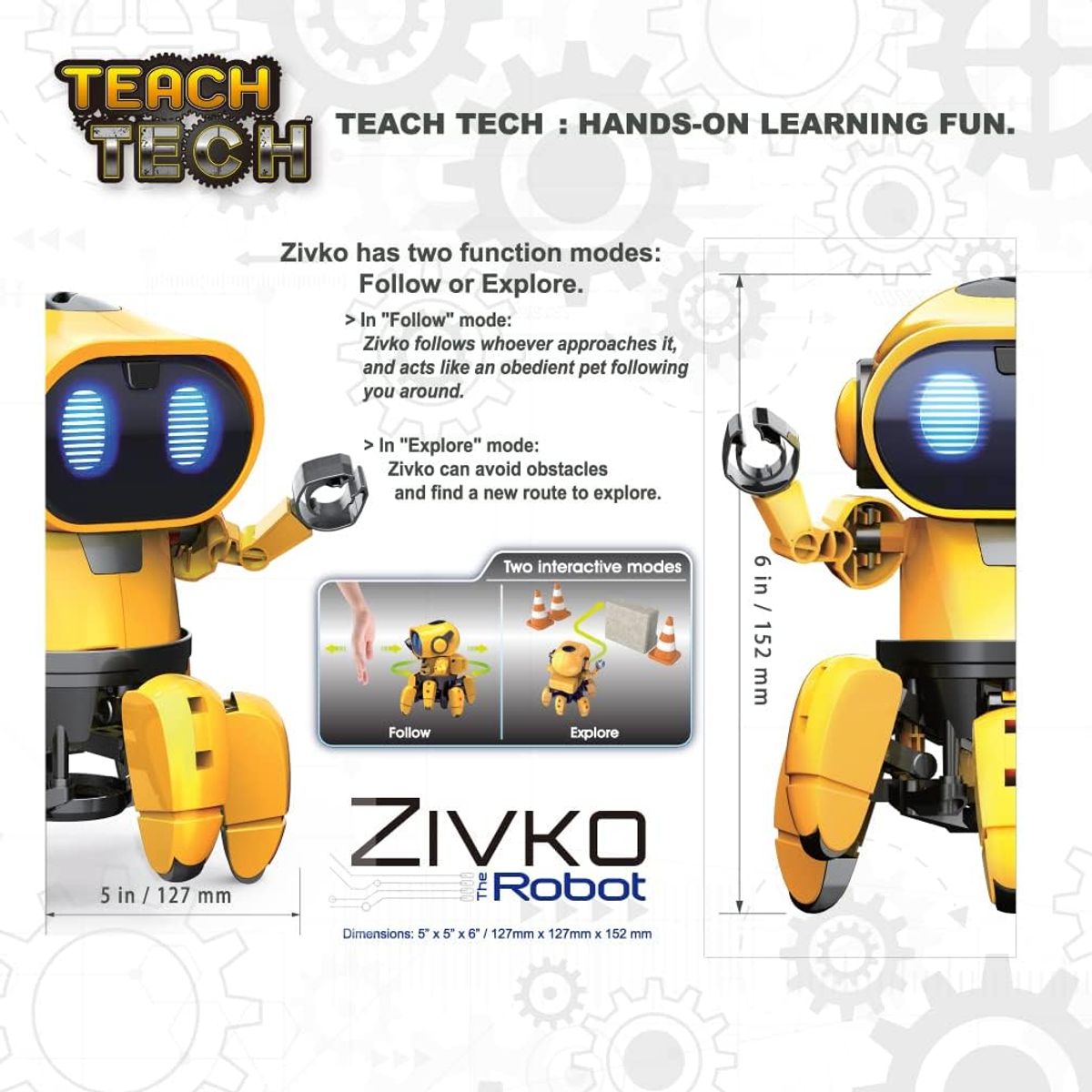 GENERICO - Zivko The Robot Teach Tech robot interactivo con capacidad