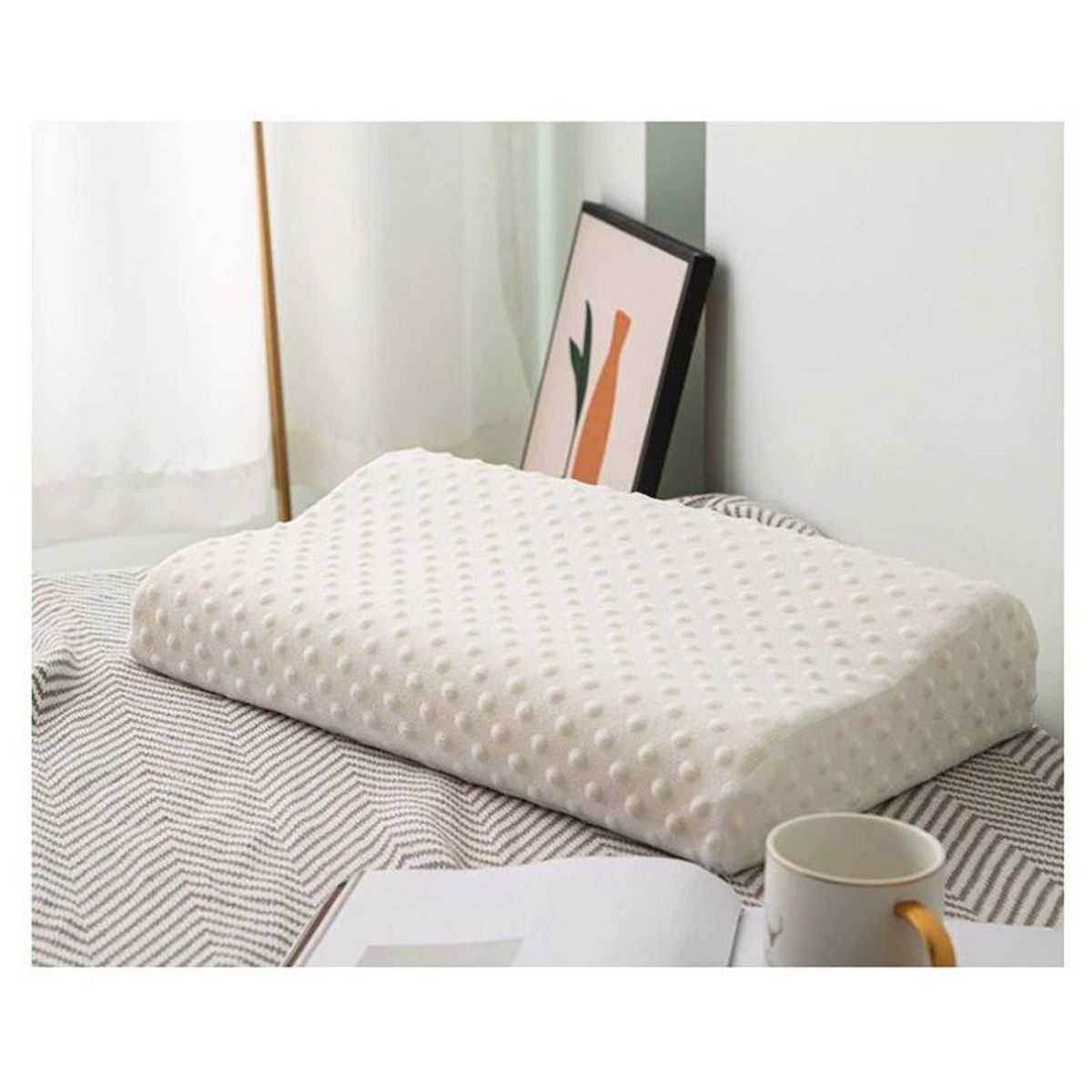 OEM - Almohada Ergonomica Viscoelastica Memory Pillow Funda con Cierre