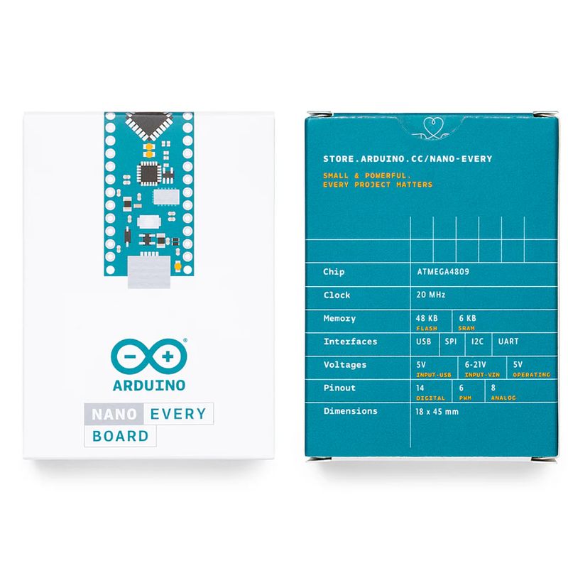 ARDUINO - Controlador Arduino Nano Every para proyectos de electronica