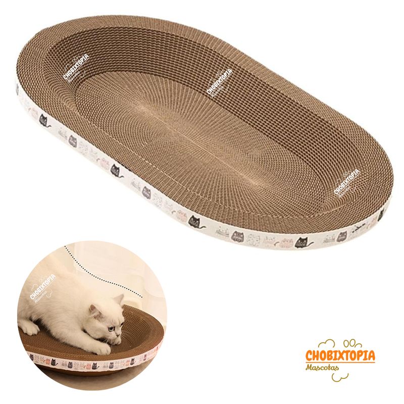 GENERICO - RASCADOR PARA GATOS FORMA OVAL 55 cm