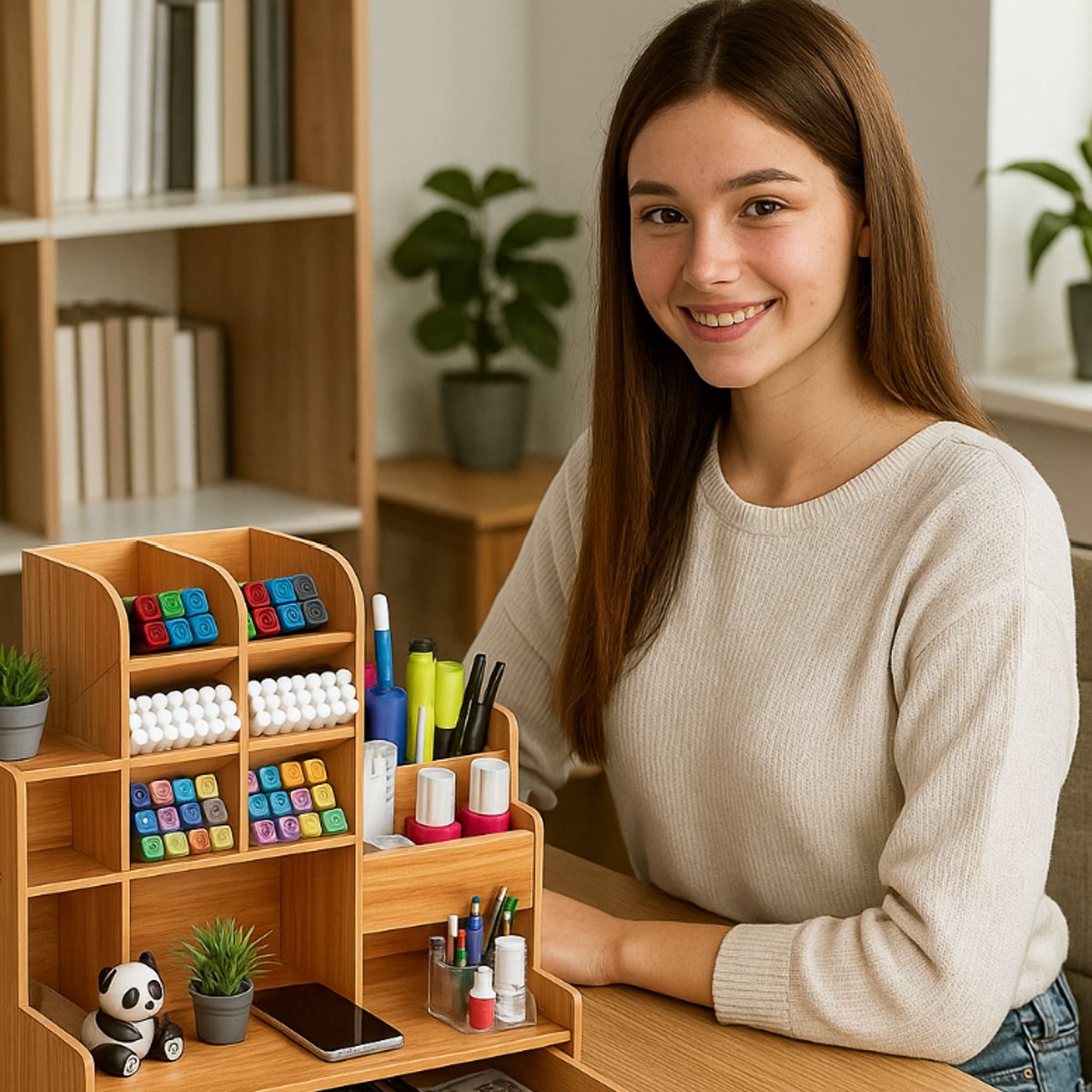 GENERICO - ORGANIZADOR DE ESCRITORIO OFICINA PAPELERÍA PORTA LAPICEROS ÚTILES ESCOLARES