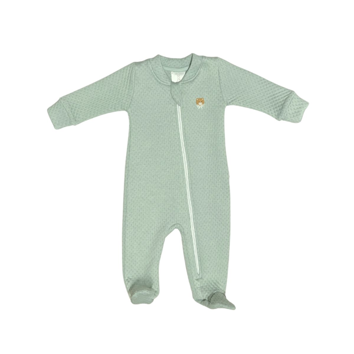 WAWA PIMA - PIJAMA BEBÉ NIÑO OSITO JACQUARD VERDE