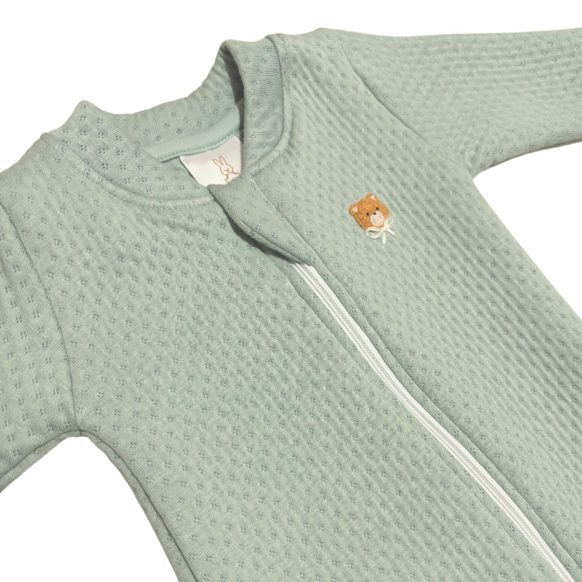 WAWA PIMA - PIJAMA BEBÉ NIÑO OSITO JACQUARD VERDE