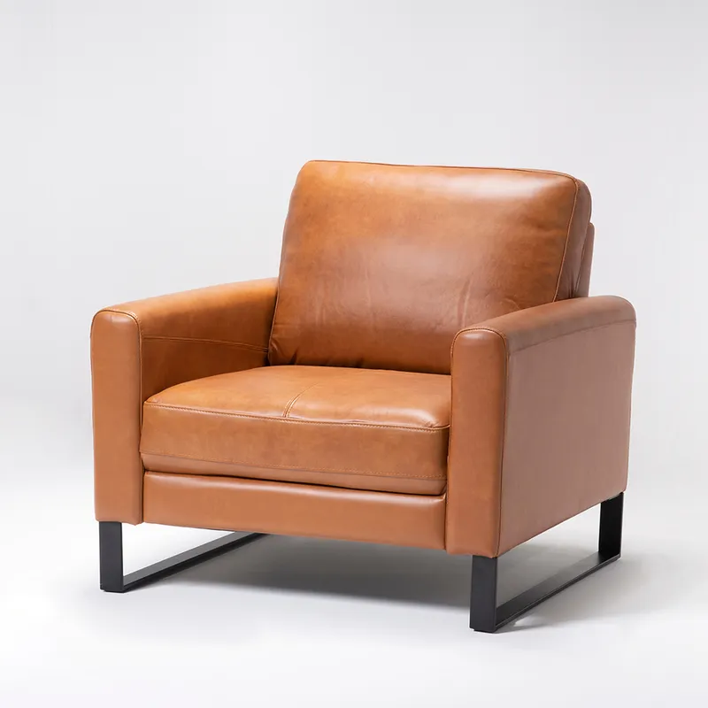 TUGO - Butaca Ethan Cuero+Pvc Brandy