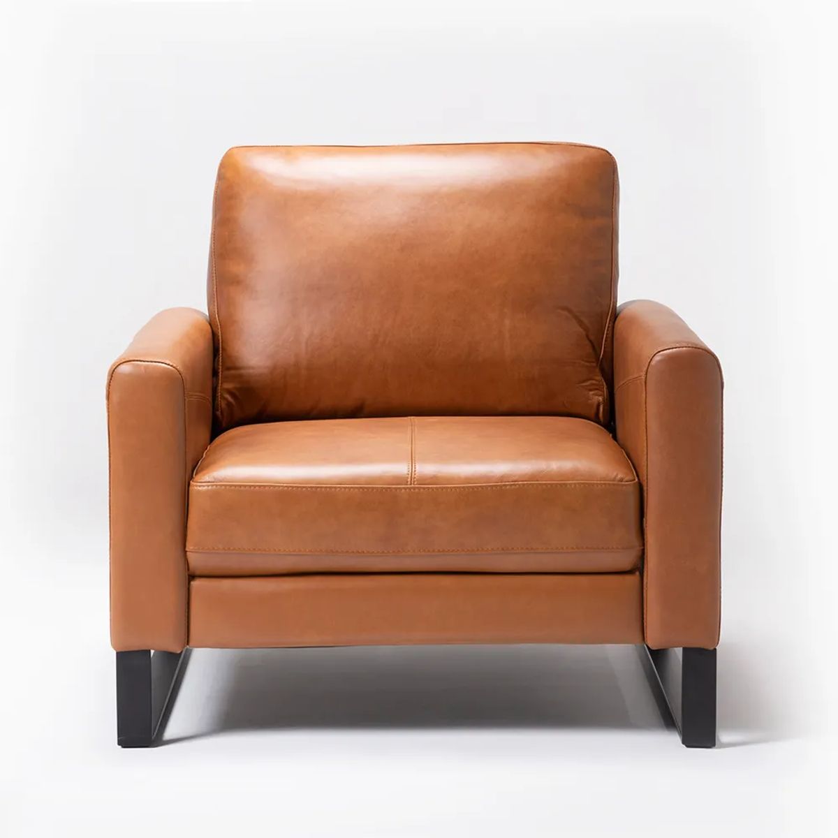 TUGO - Butaca Ethan Cuero+Pvc Brandy