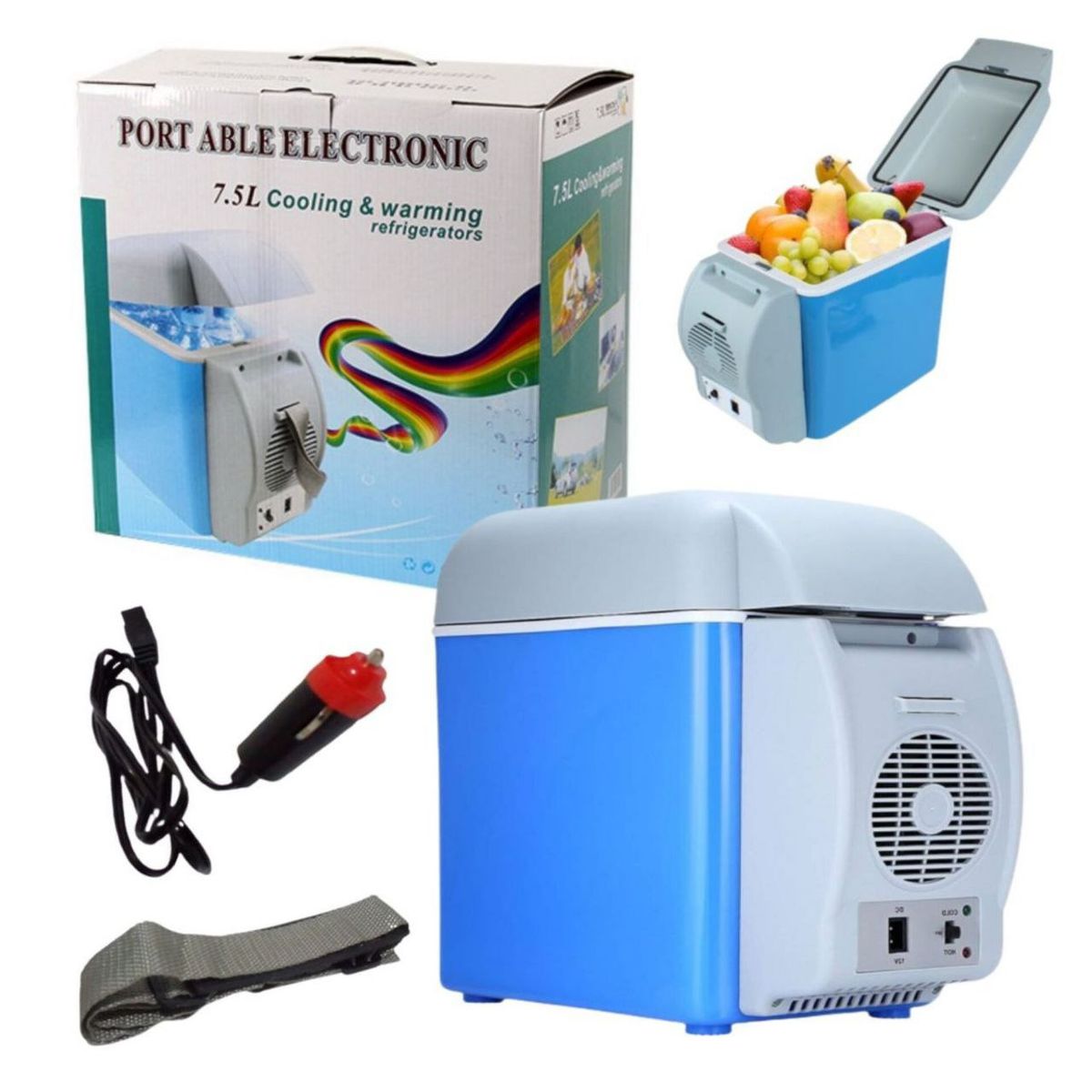 GENERICO - COOLER 7L REFRIGERACIÓN Y CALENTADOR PORTATÍL PARA AUTO