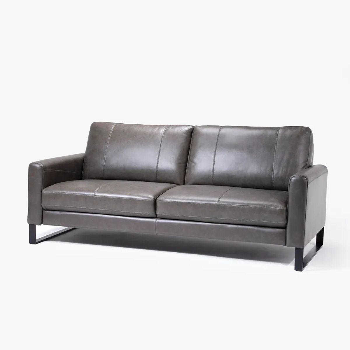 TUGO - Sofa Ethan 3 Cuerpos Cuero + PVC Gris