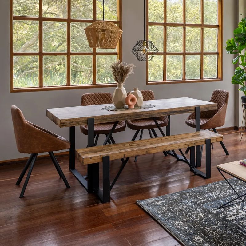 TUGO - Banca Iron Madera Roble Rustico