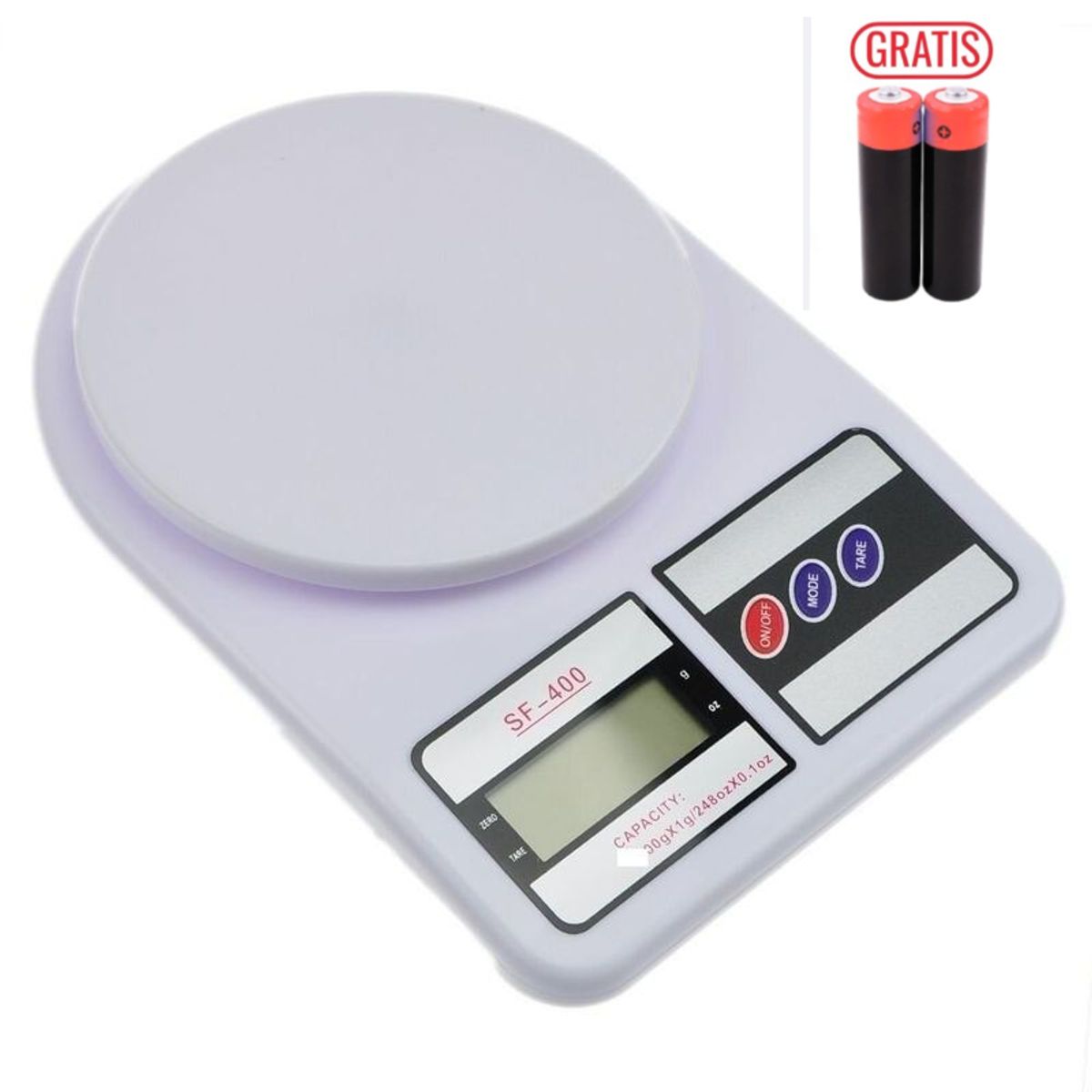 OEM - Balanza Gramera Electronica Digital de Cocina y Reposteria hasta 10kg