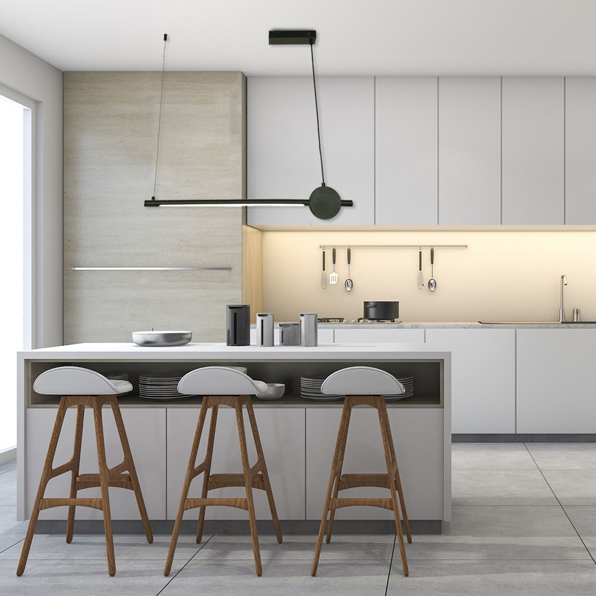 TUGO - Colgante Led Niza Metal Negro