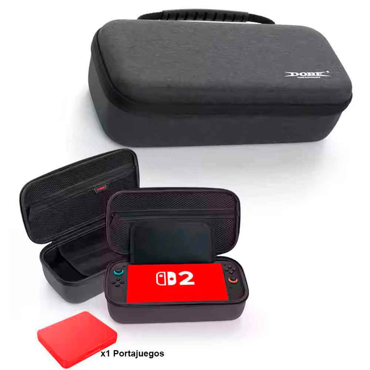 VARIOS - Estuche para Nintendo Switch 2 con Case Portajuegos Mediano Negro 76db