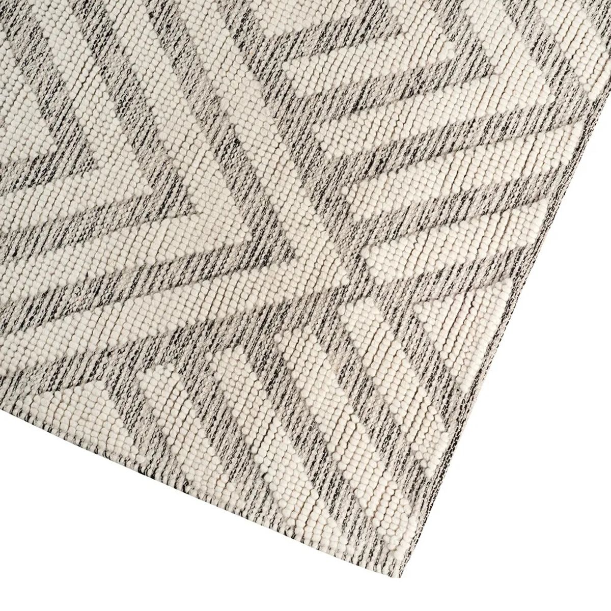 TUGO - Alfombra Rectangular Arrows 120 x 180Cm Lana Gris