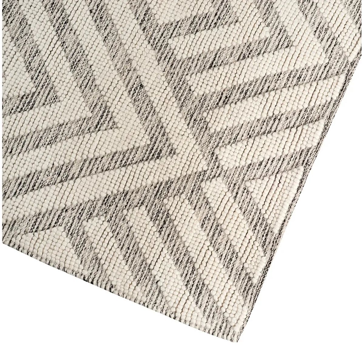 TUGO - Alfombra Rectangular Arrows 120 x 180Cm Lana Gris