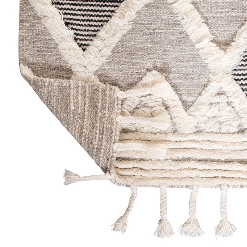 TUGO - Alfombra Rectangular Farah 120 x 180Cm Lana Gris