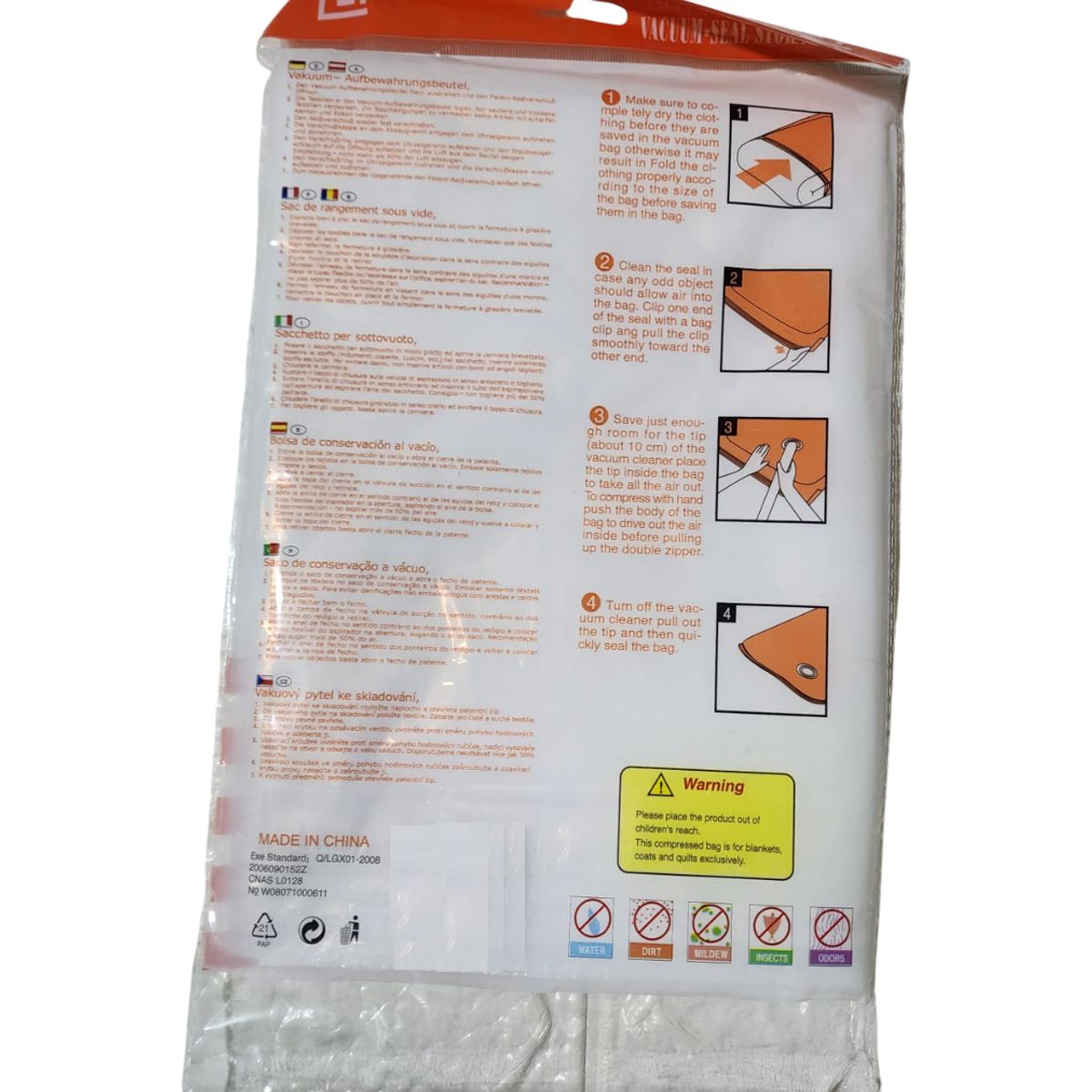 GENERICO - Pack x2 Bolsas de almacenamiento al vacío  (68 x 98 cm )