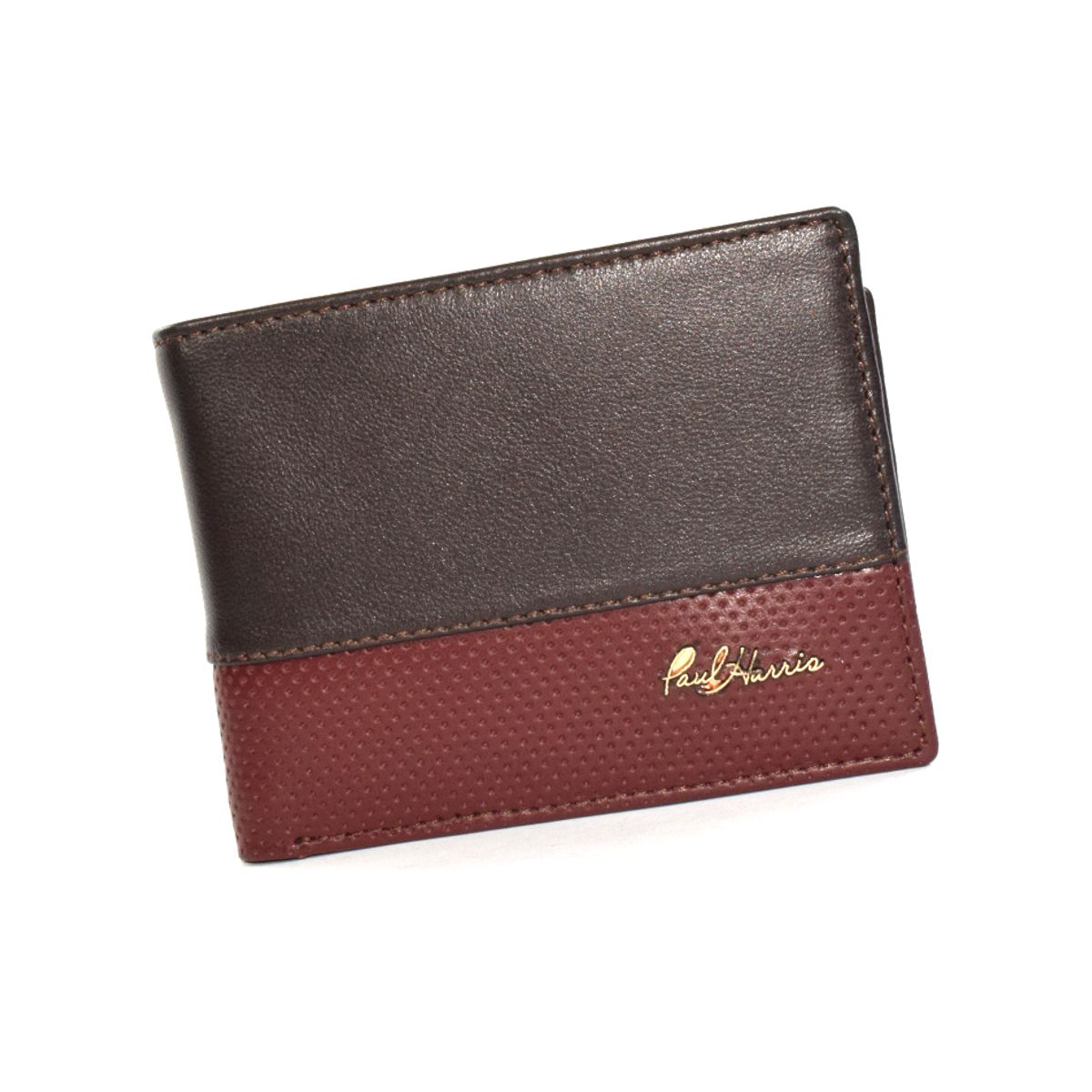 PAUL HARRIS - Billetera de cuero para Hombre con sencillero int - marron r