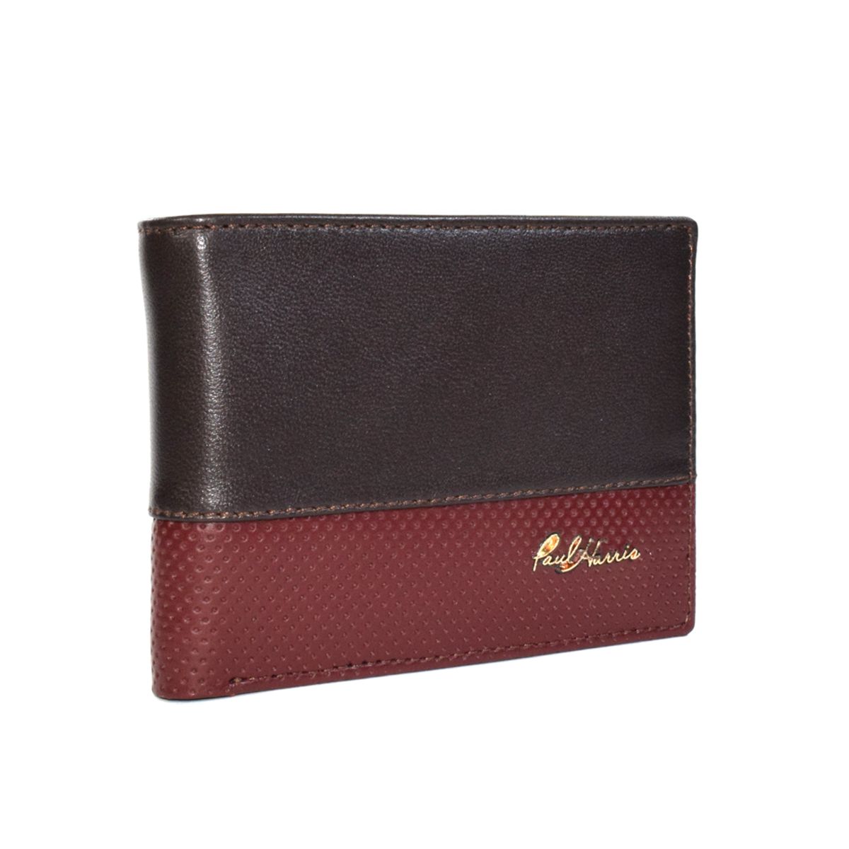 PAUL HARRIS - Billetera de cuero para Hombre con sencillero int - marron r
