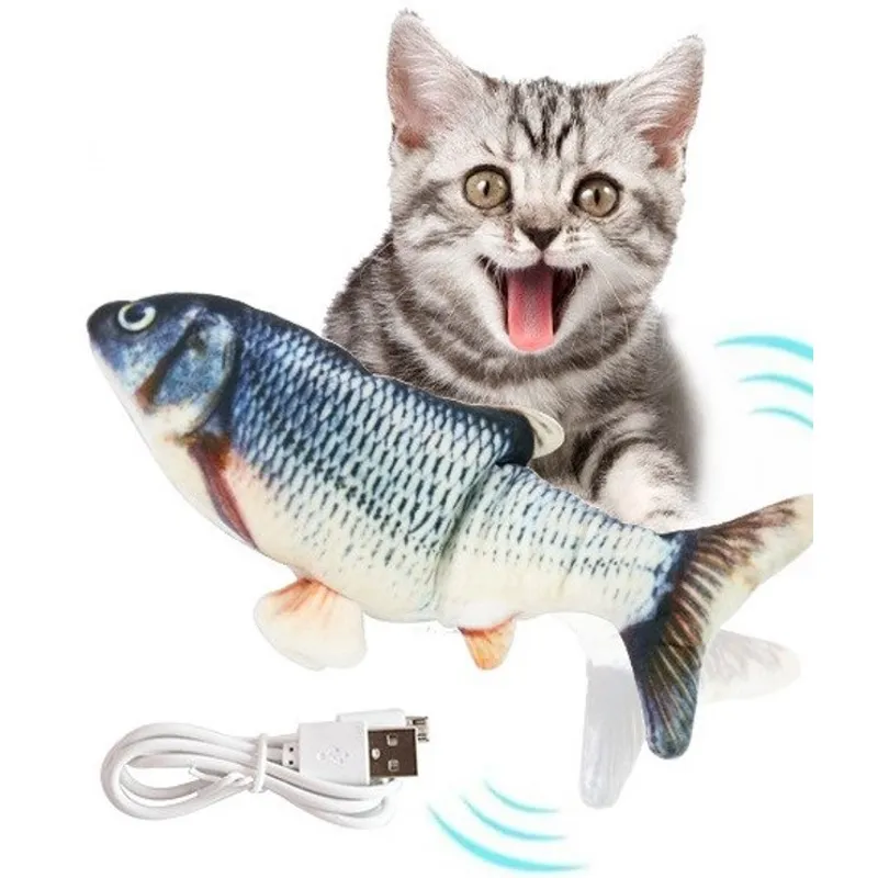 GENERICO - PEZ DE JUGUETE DE MOVIMIENTO CON SENSOR  PARA MASCOTAS