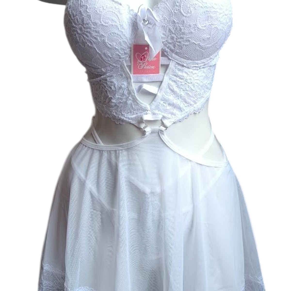 GENERICO - BABYDOLL LENCERIA MUJER SEXY DE ENCAJE