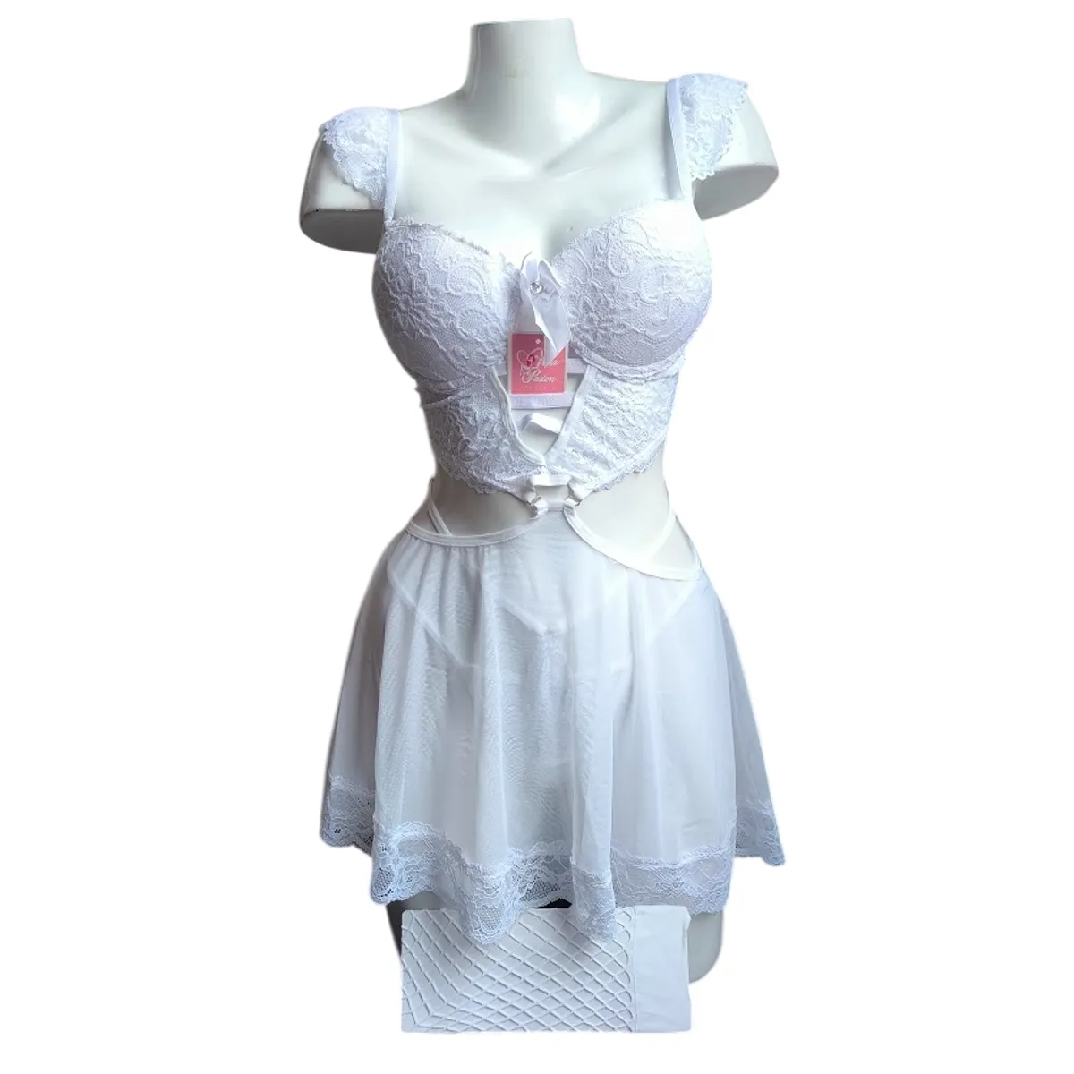 GENERICO - BABYDOLL LENCERIA MUJER SEXY DE ENCAJE