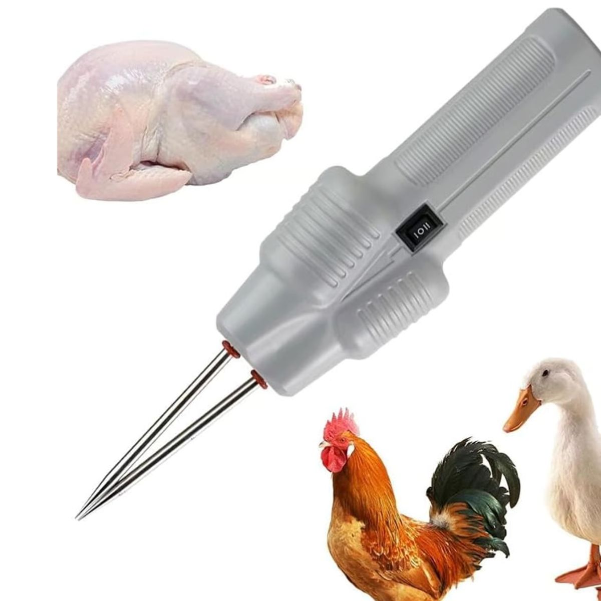 GENERICO - Desplumadora Eléctrica para Aves Recargable con 2 Velocidades