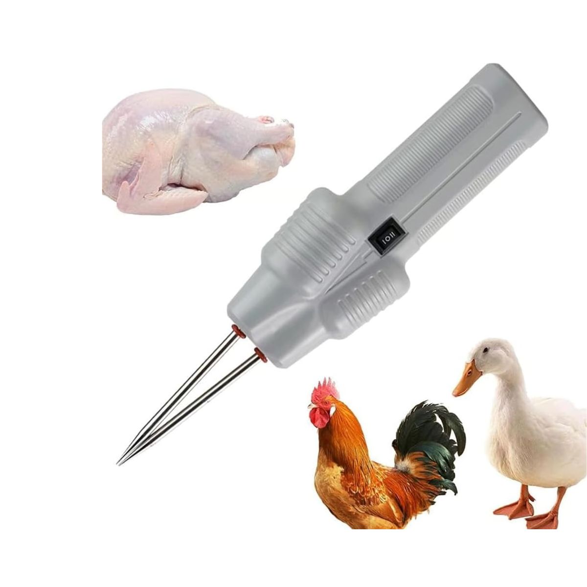 GENERICO - Desplumadora Eléctrica para Aves Recargable con 2 Velocidades