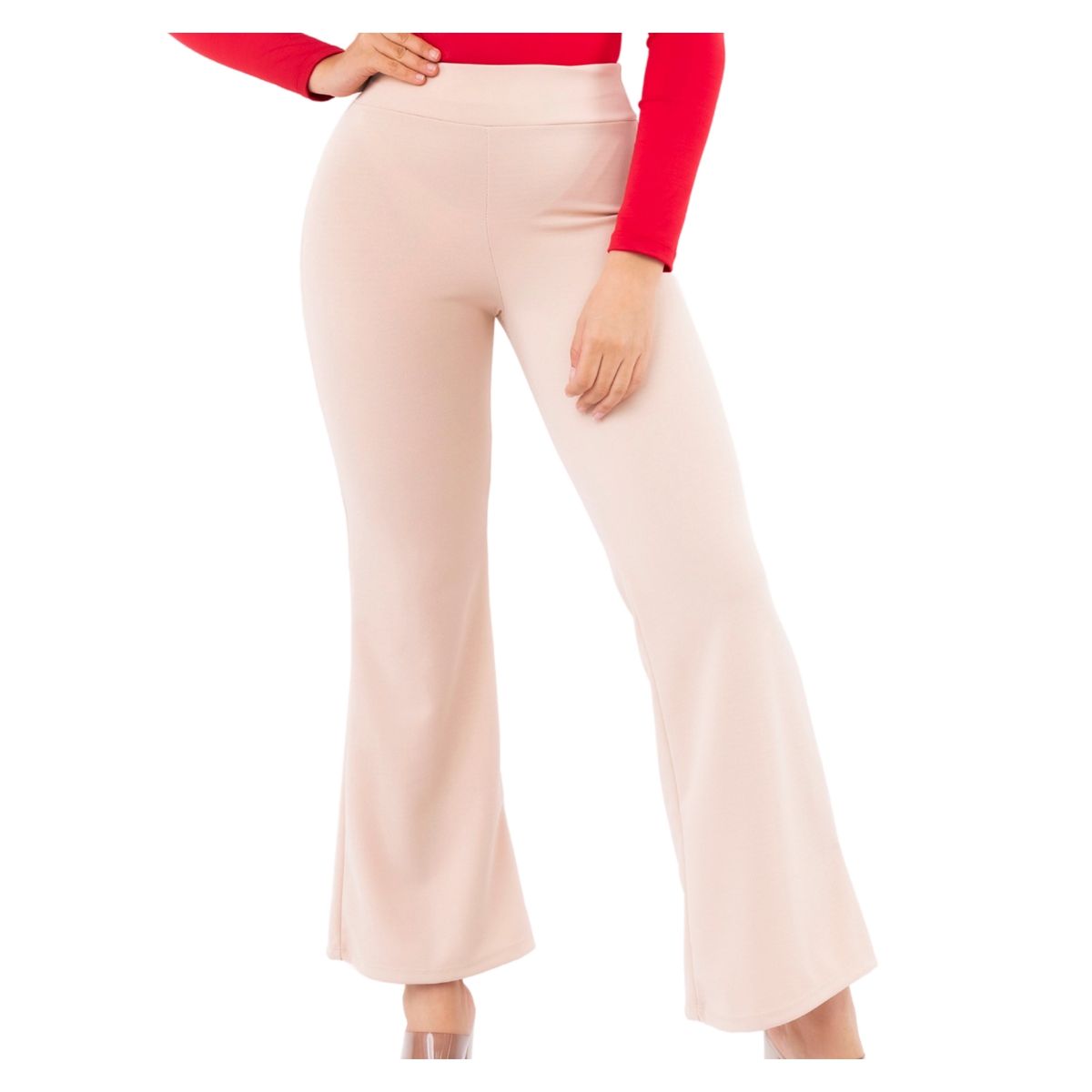 GENERICO - Pantalón Scuba Flare Rose Mujer