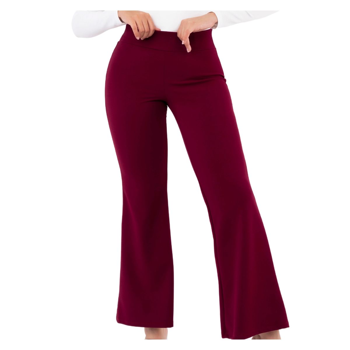 GENERICO - Pantalón Scuba Flare Rose Mujer