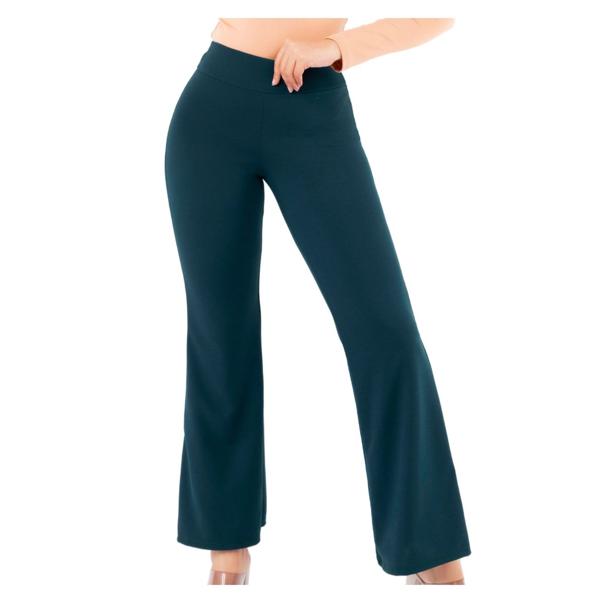 GENERICO - Pantalón Scuba Flare Rose Mujer
