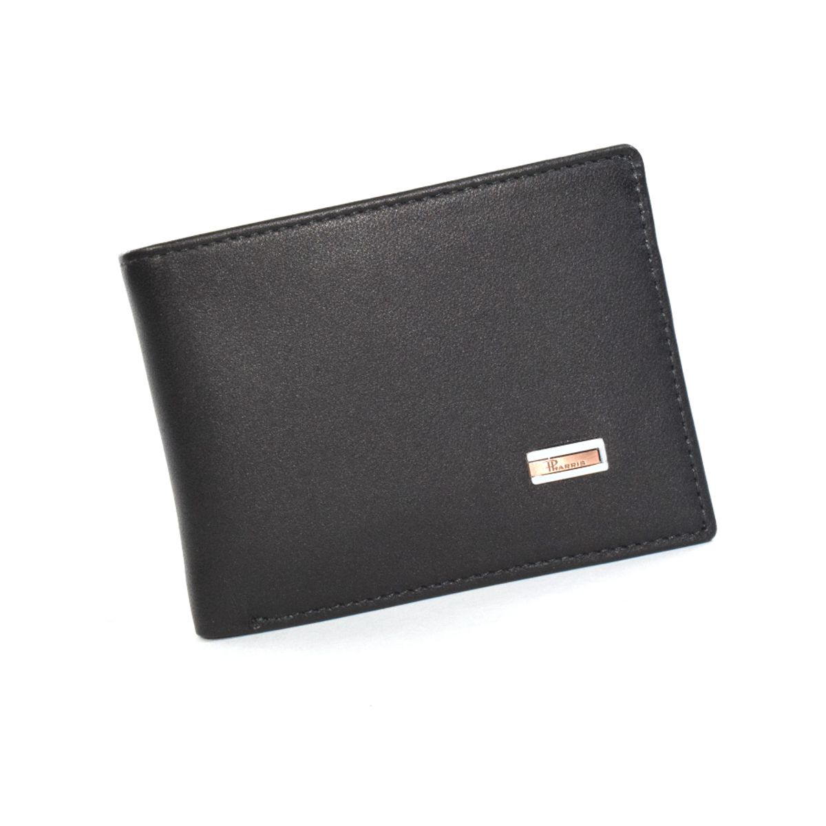 PAUL HARRIS - Billetera Para Hombre de Cuero con sencillero - Negro