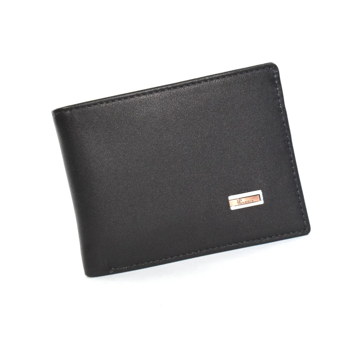 PAUL HARRIS - Billetera Para Hombre de Cuero con sencillero - Negro