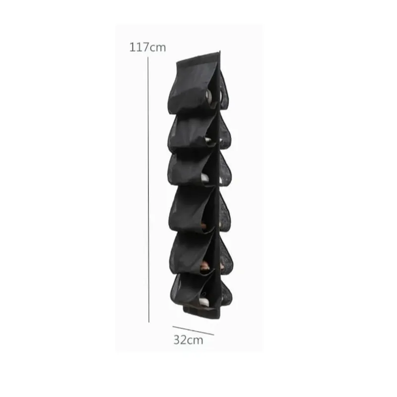 GENERICO - ORGANIZADOR  PARA ZAPATOS, ZAPATILLAS , TOALLAS Y MAS 12POCKET NEGRO