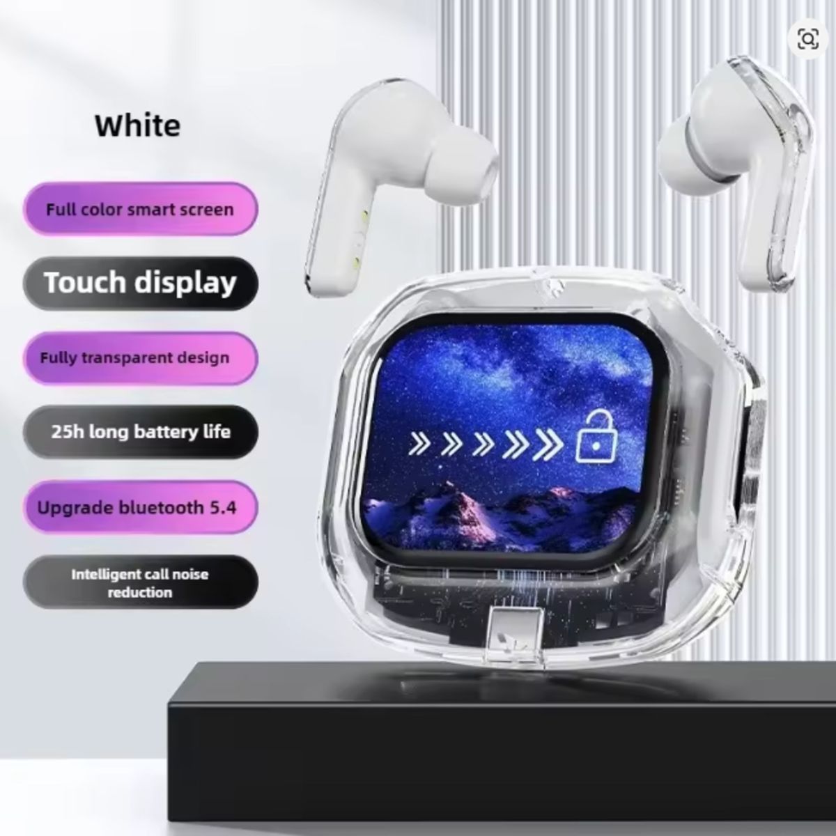 GENERICO - AUDIFONOS CON PANTALLA TACTIL BLUETHOOT CANCELACION DE RUIDO