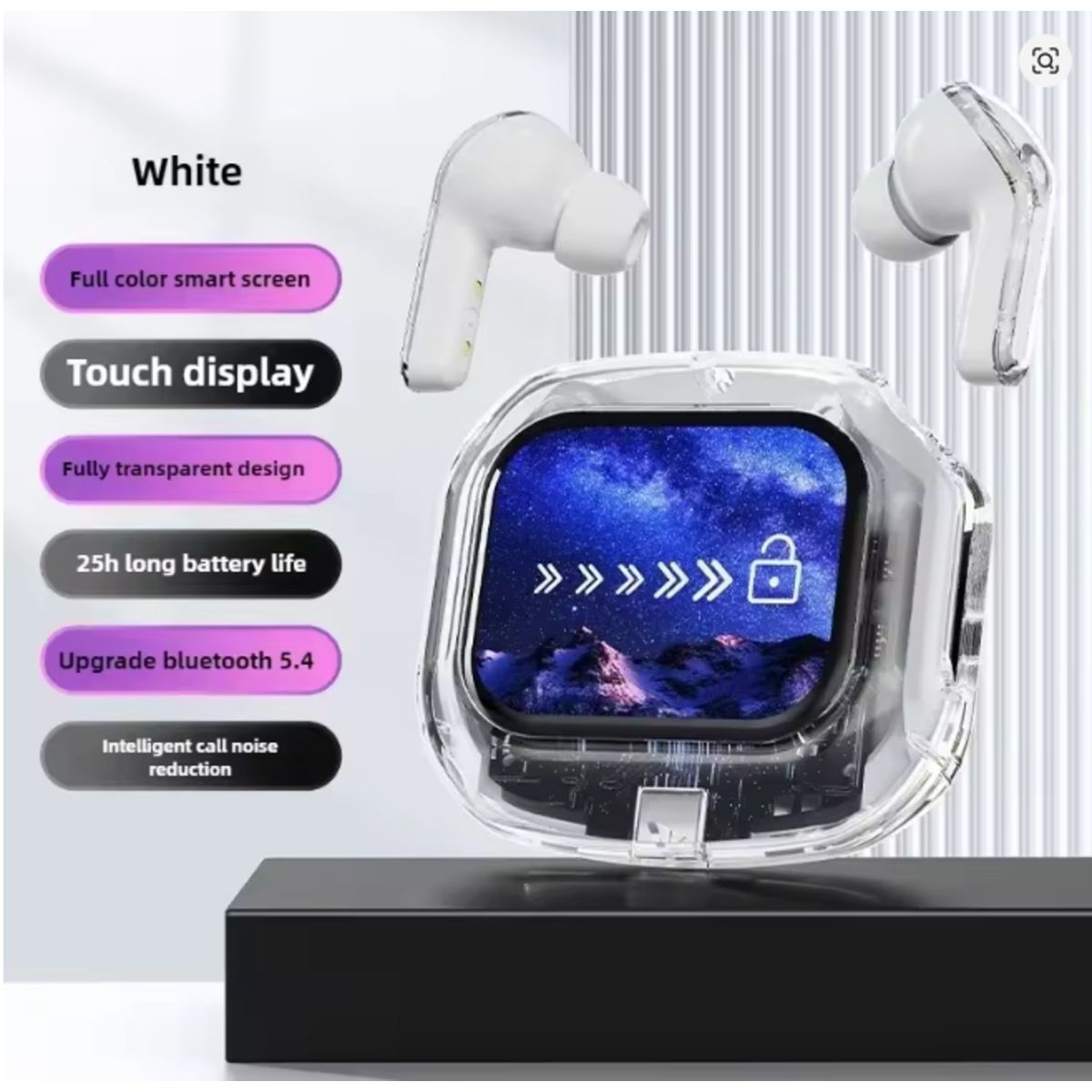 GENERICO - AUDIFONOS CON PANTALLA TACTIL BLUETHOOT CANCELACION DE RUIDO