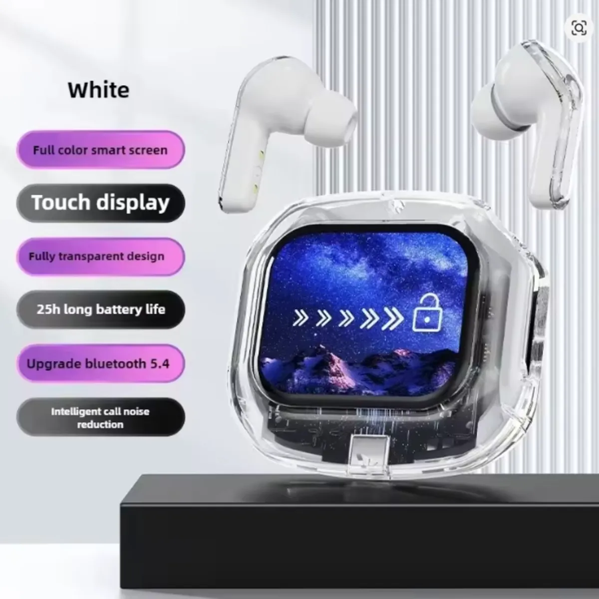 GENERICO - AUDIFONOS CON PANTALLA TACTIL BLUETHOOT CANCELACION DE RUIDO