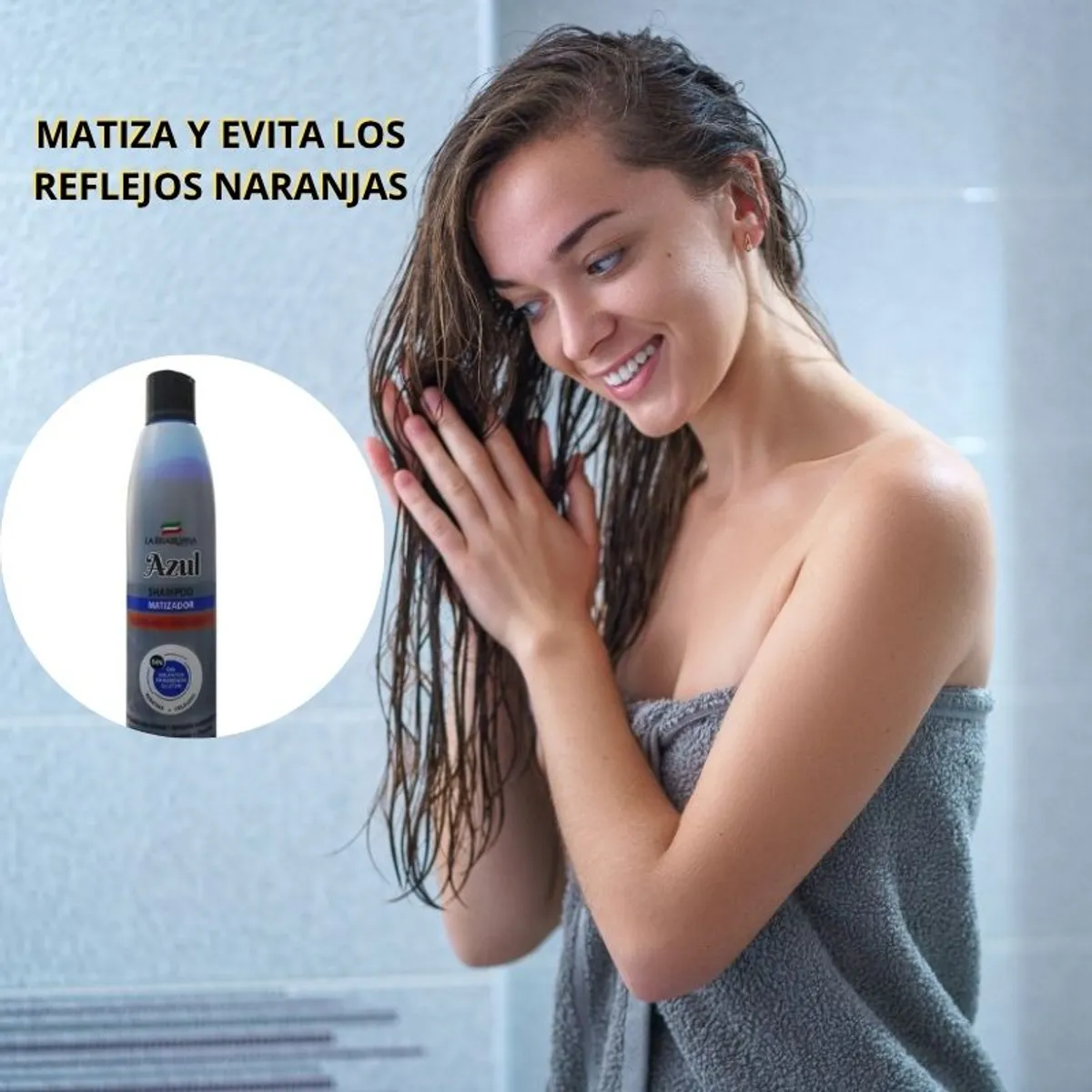 LA BRASILIANA - Shampoo Matizador Azul Acción Anti Anaranjado La Brasiliana 250Gr