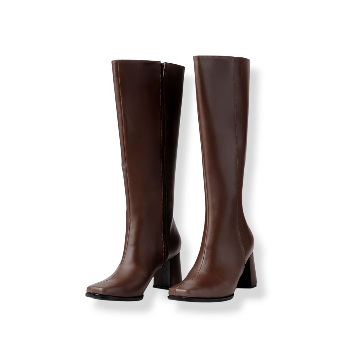 LB LIBBY CALZADOS Y ACCESORIOS - BOTAS ATENAS PUNTA CUADRADA COLOR MARRÓN - TACO 7