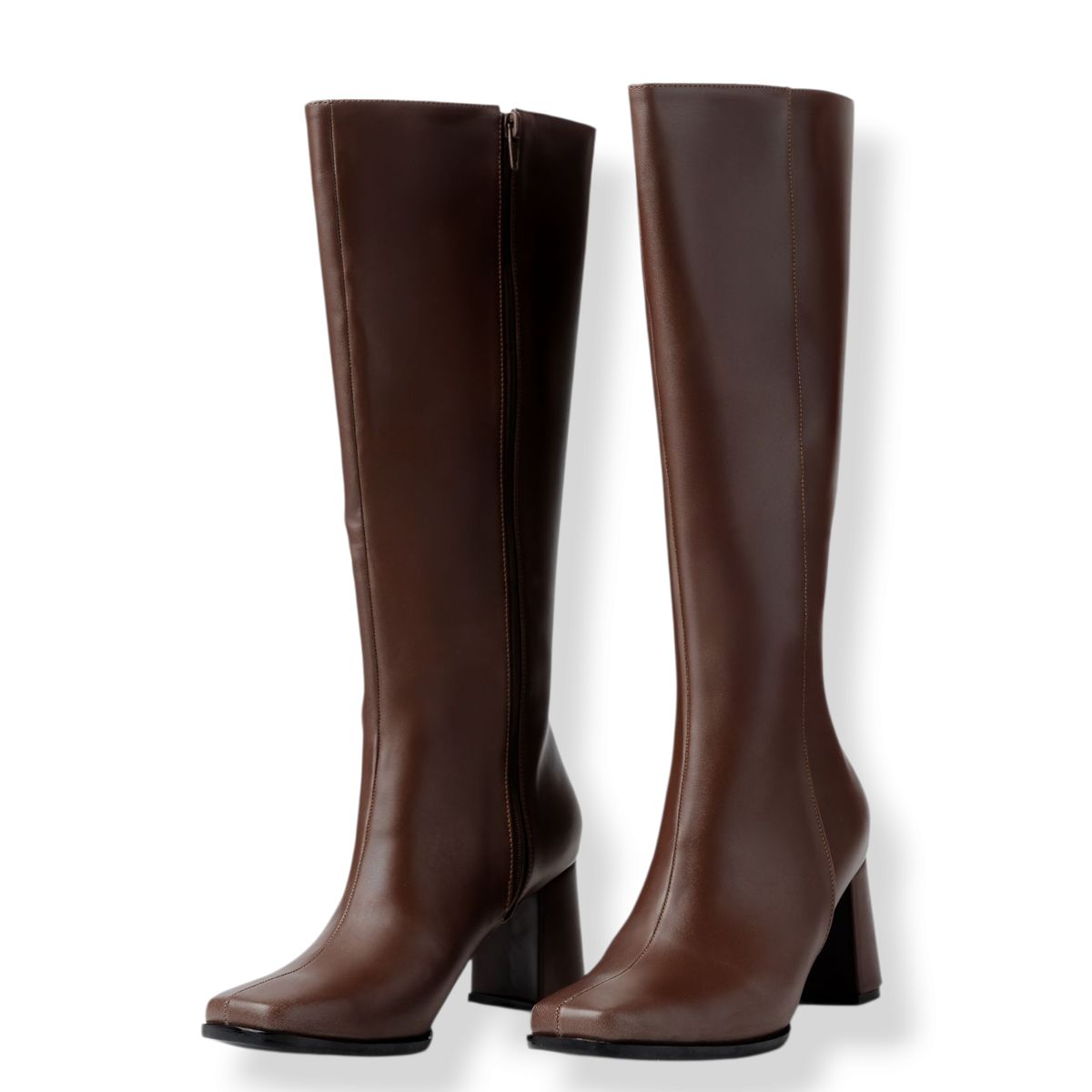 LB LIBBY CALZADOS Y ACCESORIOS - BOTAS ATENAS PUNTA CUADRADA COLOR MARRÓN - TACO 7