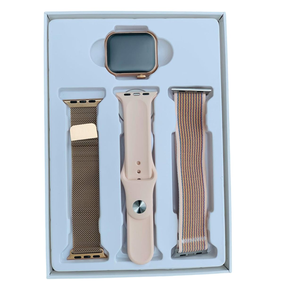 GENERICO - Smartwatch R9 mini pantalla AMOLED para mujeres - 3 Correas Rosado