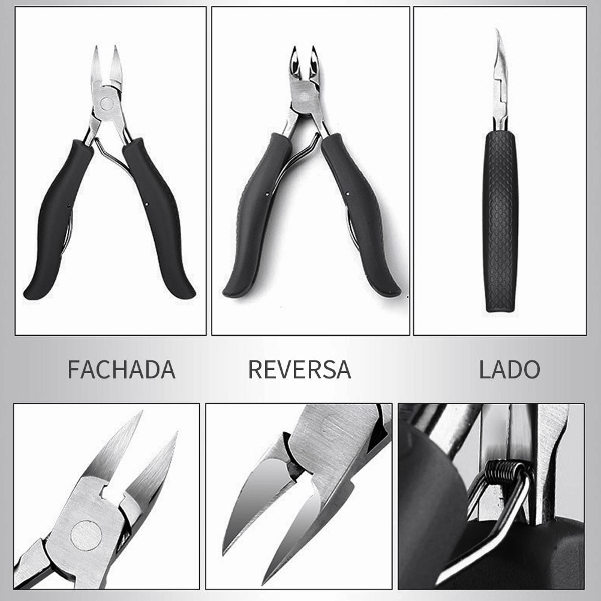 ZIMRAHYG - Kit Herramientas Uñas Encarnadas Set Pedicura 10 Pcs