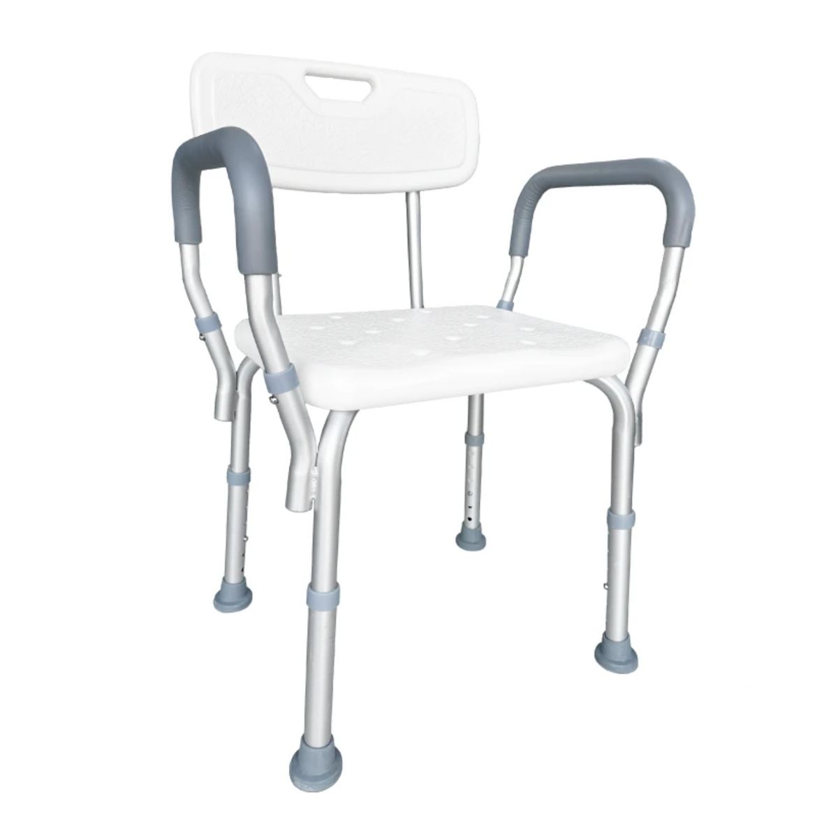 GENERICO - Silla de Ducha con Apoya Brazos de Aluminio para Baño