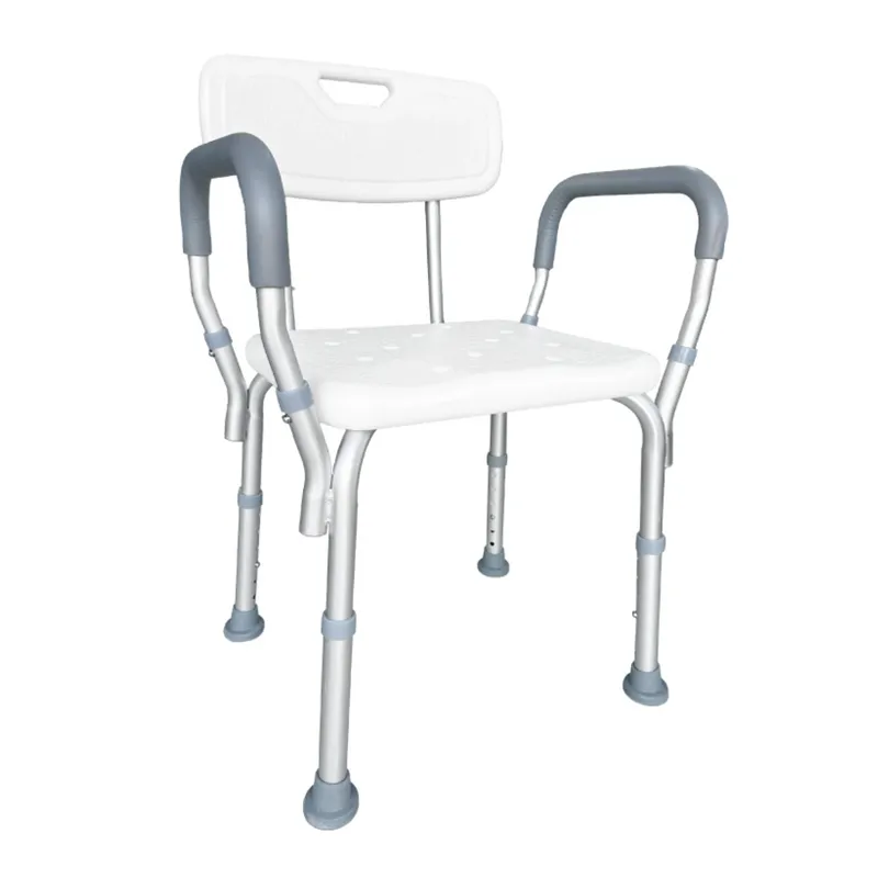 GENERICO - Silla de Ducha con Apoya Brazos de Aluminio para Baño