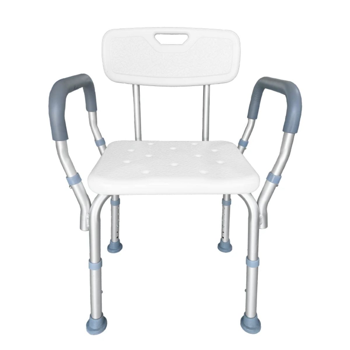 GENERICO - Silla de Ducha con Apoya Brazos de Aluminio para Baño