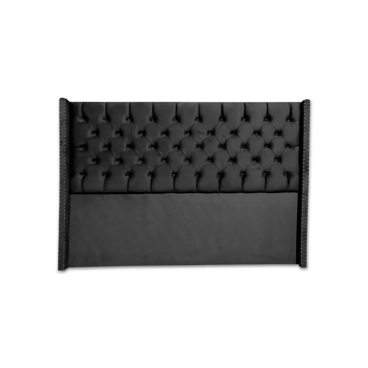 MUEBLES MACRUMO - Cama tapizada Cora 2plz - Color Negro