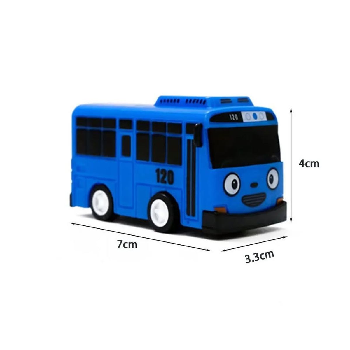 GENERICO - Tayo Pequeño Bus Con Lani Gani Rogi Set X 4 Carritos De 7cm