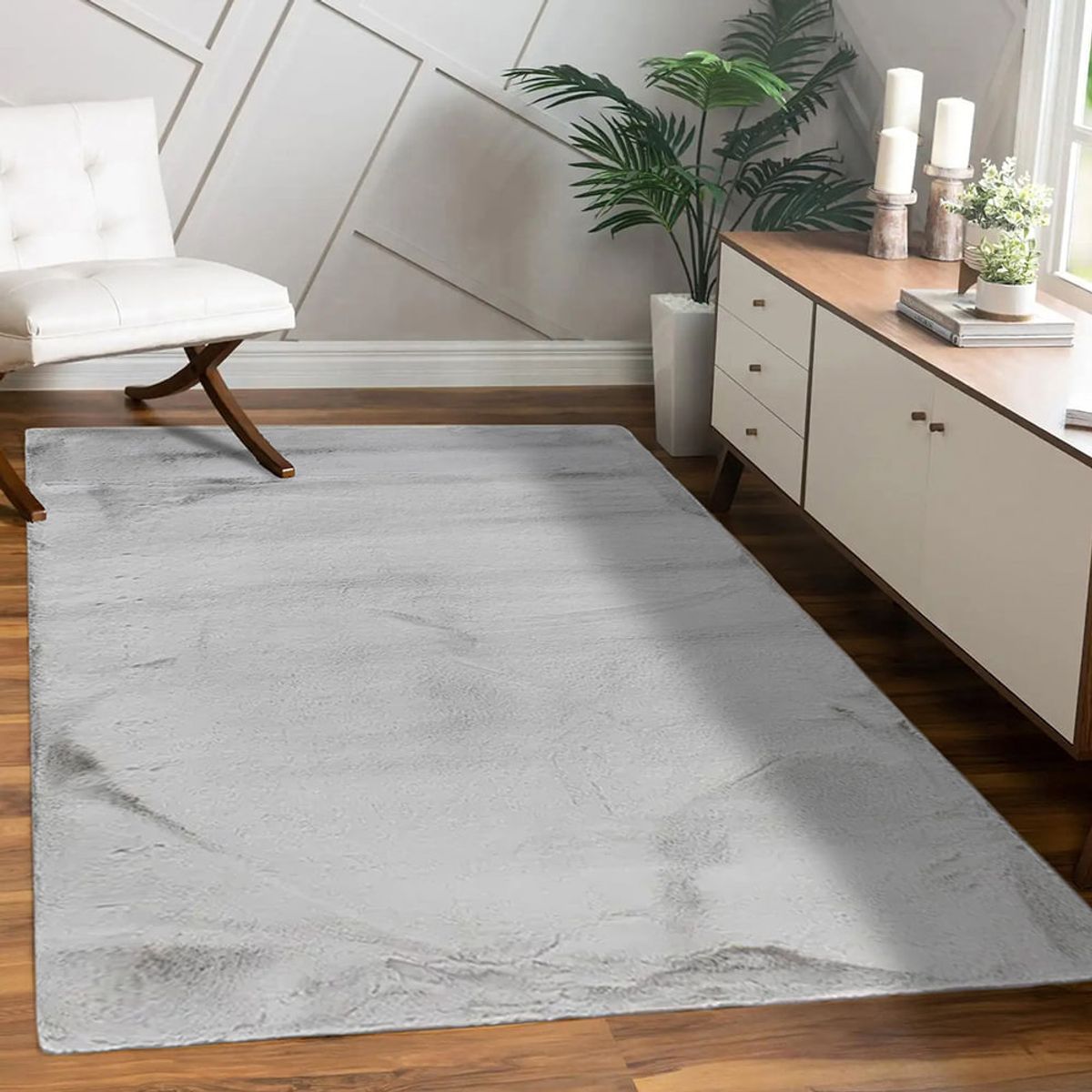MULTITOP - Alfombra Katrina 120 x 170cm Gris Plata