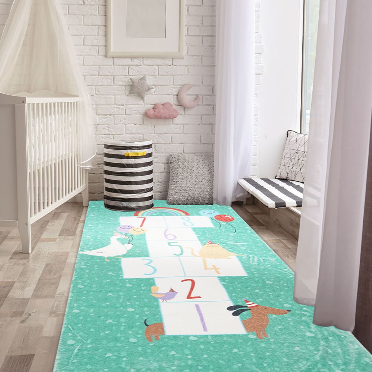 MULTITOP - Alfombra Mundo Aguamarina 80 x 170cm