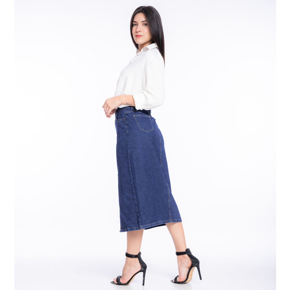 JAROLA - Falda Midi Denim Jarola Adele