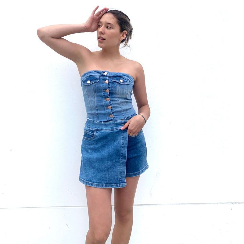 JAROLA - Falda Short Denim Jarola Lola