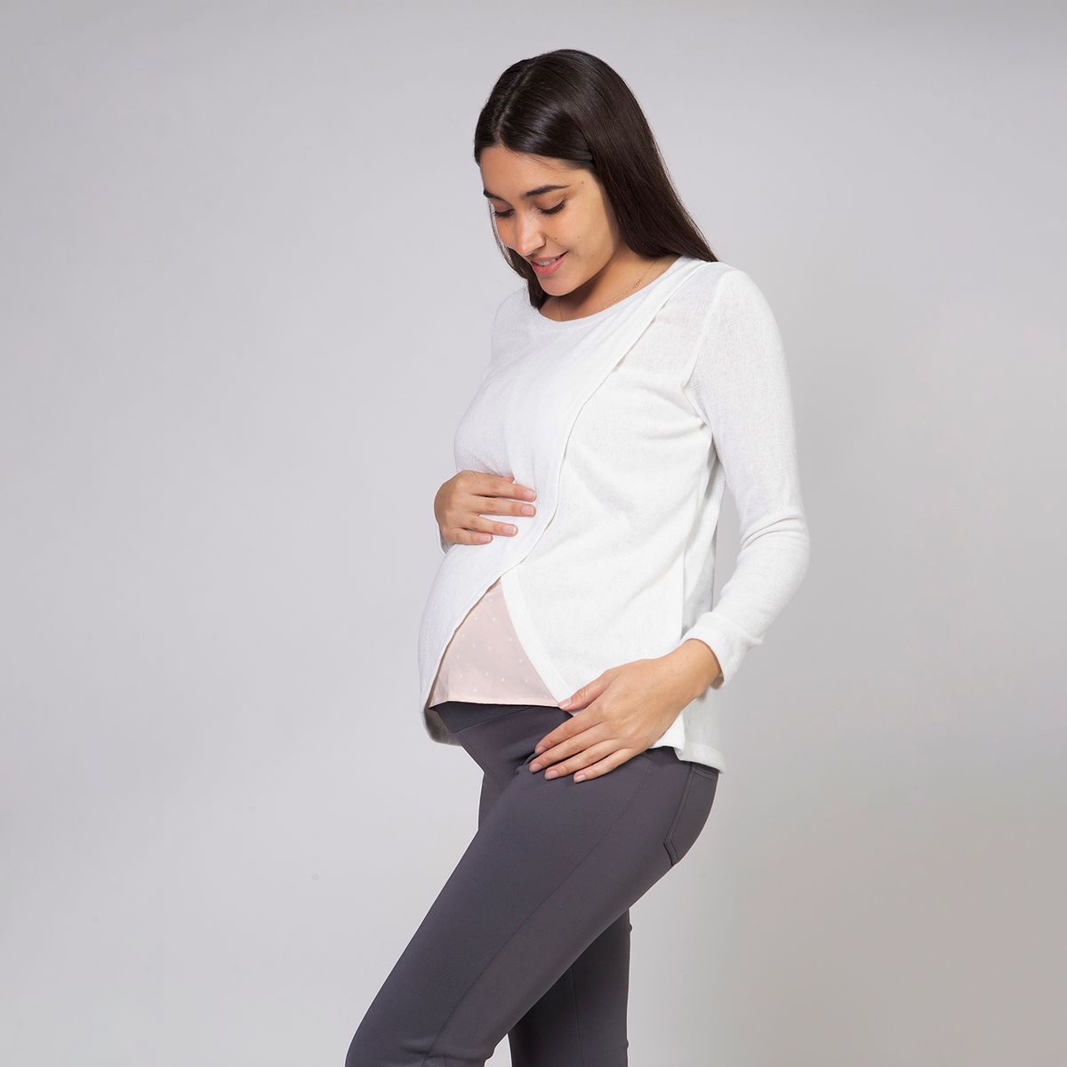 VALESKA - Polo de lactancia fiore perla